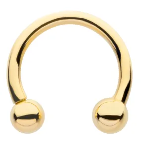 14kt Gold Circular Barbell