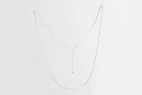 28"-30"  Tiffany & Co. 925 Silver Adjustable Mixed Bead Chain Necklace (7.59g.)