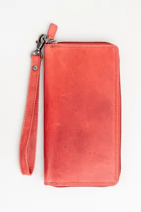 Adrian Klis 195 Wallet, Red, Buffalo Leather