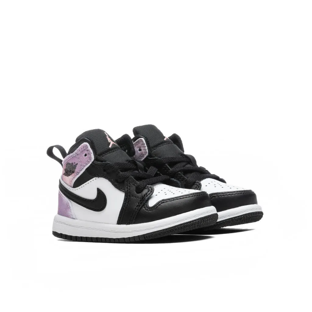 Air Jordan 1 Mid SE (TD) - Black/Bleached Coral/White