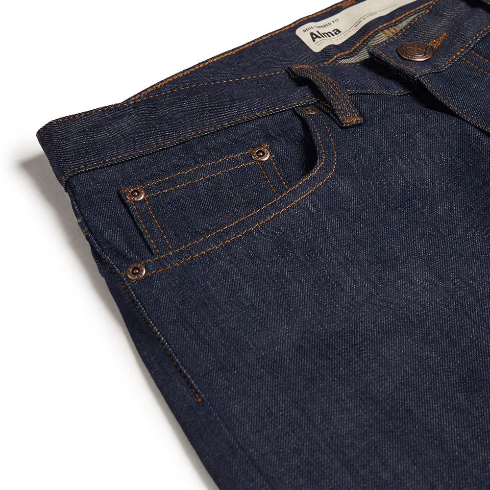 Alma Tapered - Petrol Raw Indigo