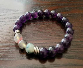 Amethyst & Watermelon Tourmaline Bracelet