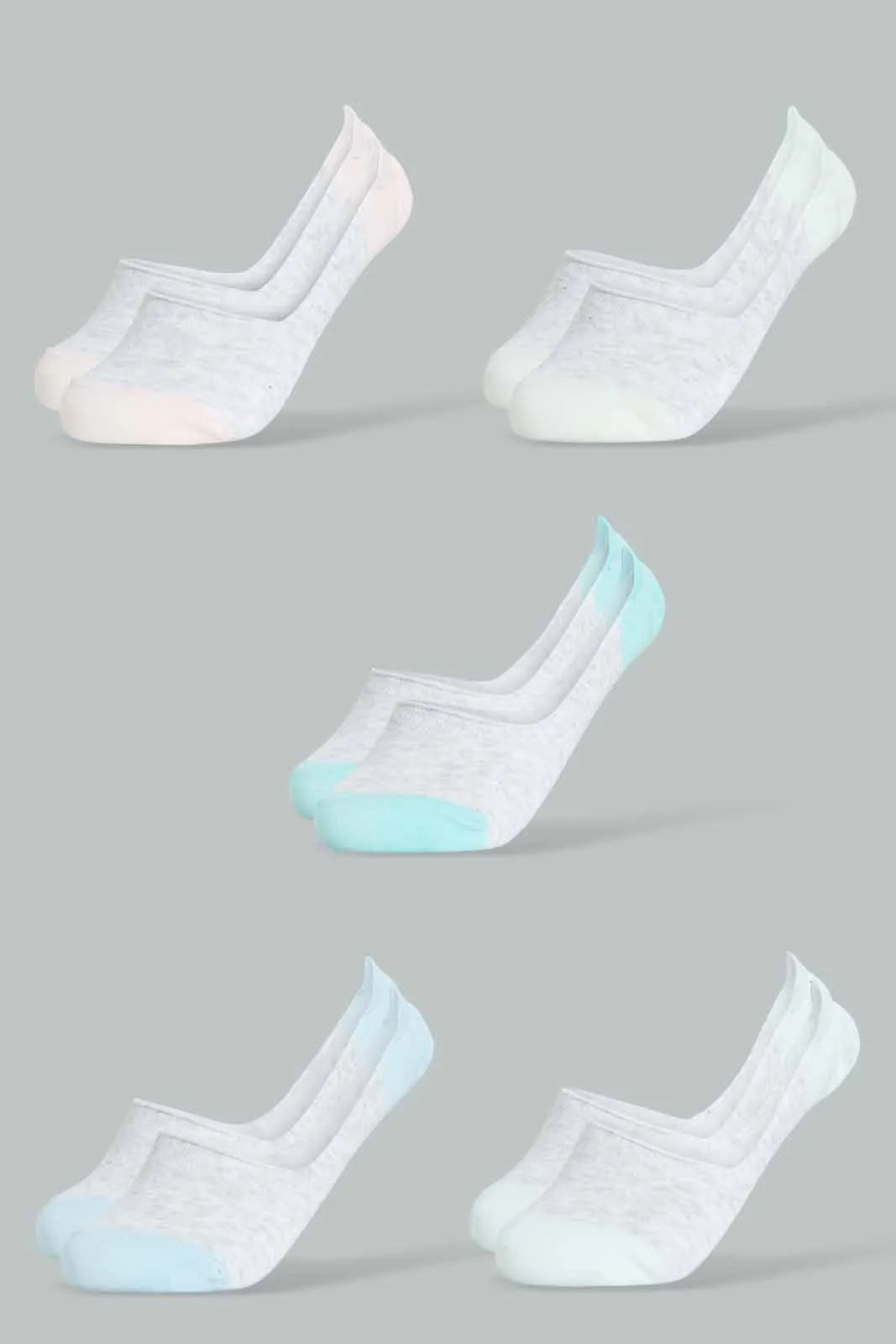 Assorted Invisible Socks For Women (Pack of 5)