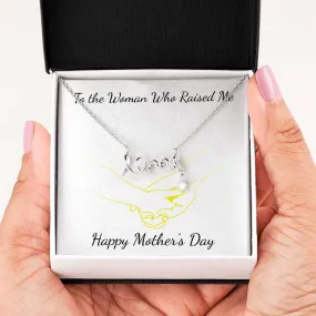 Beautiful Stone Love Scripted Necklace Mothers Day Gift With Mother's Day Wish Card