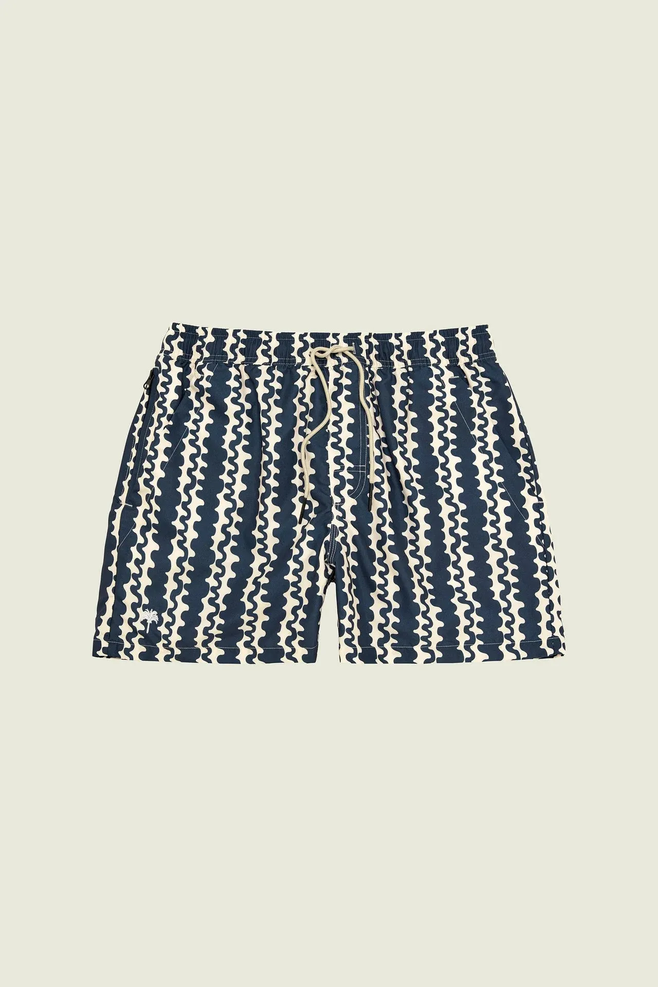 BLUE SCRIBBLE SWIM SHORTS