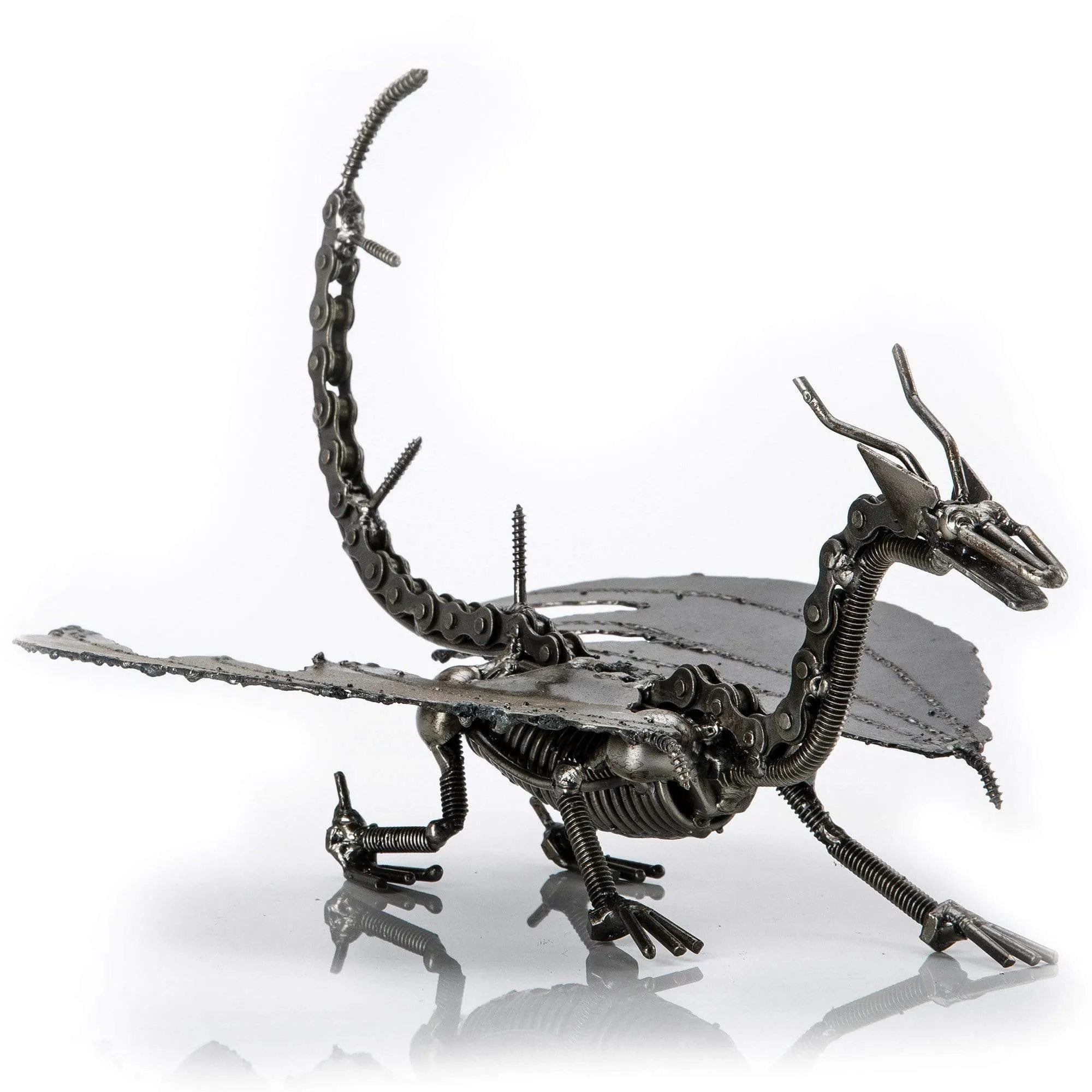 Chinese Dragon Inspired Recycled Metal Sculpture