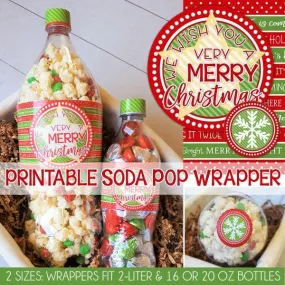 CHRISTMAS Soda Bottle Wrapper