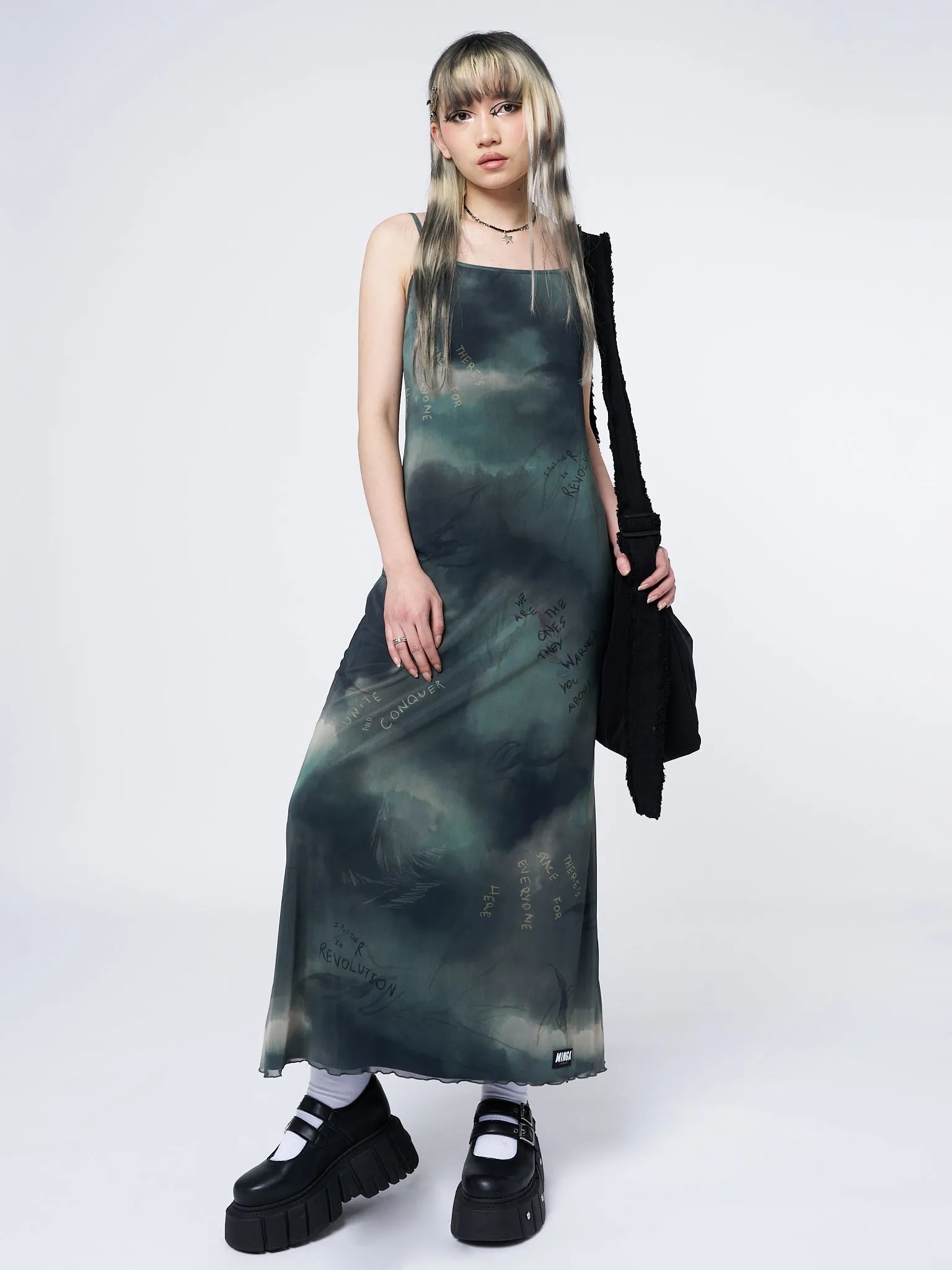 Eden Green Mesh Maxi Dress