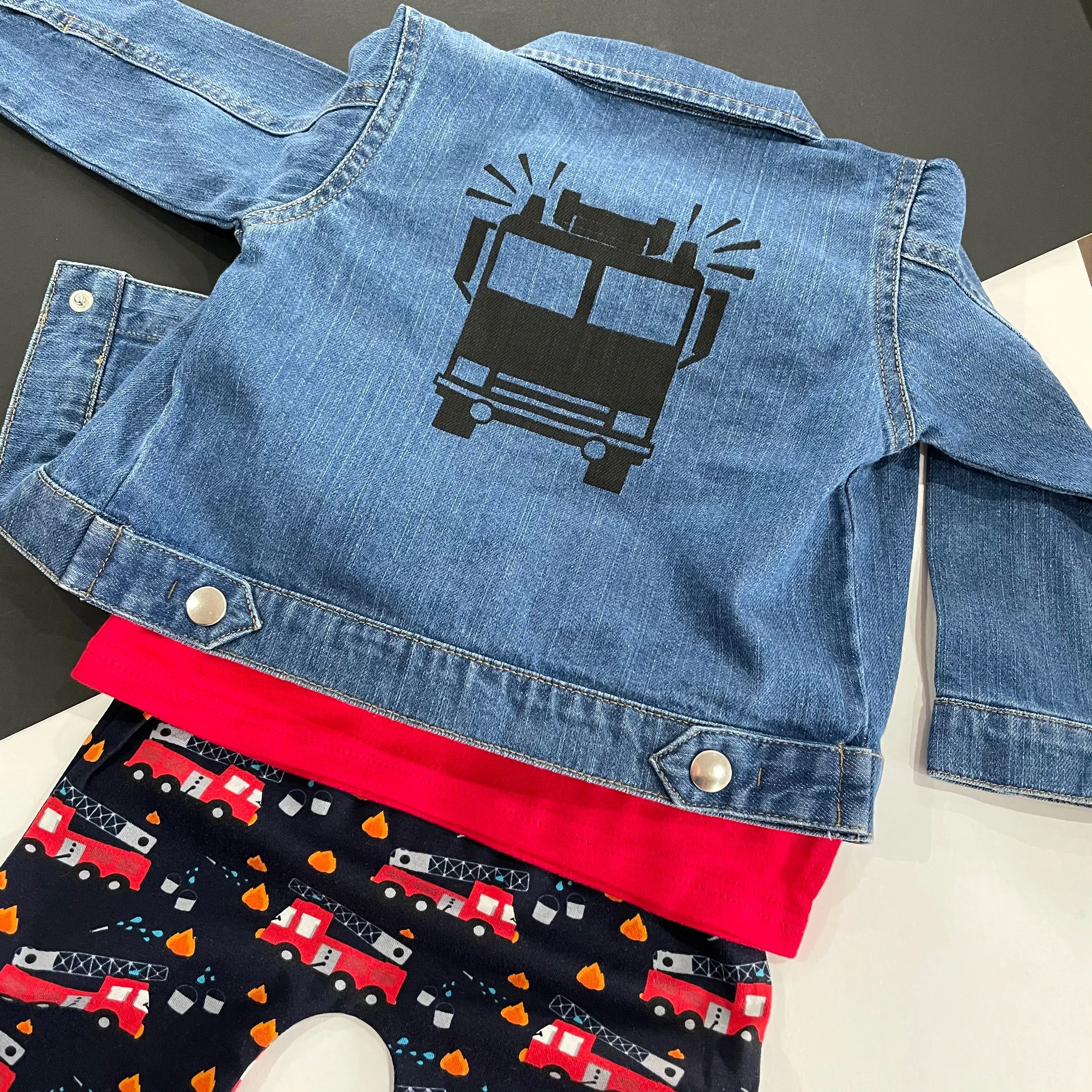 Fire Engine Organic Childs Denim Jacket