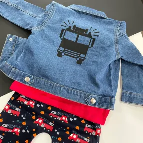 Fire Engine Organic Childs Denim Jacket