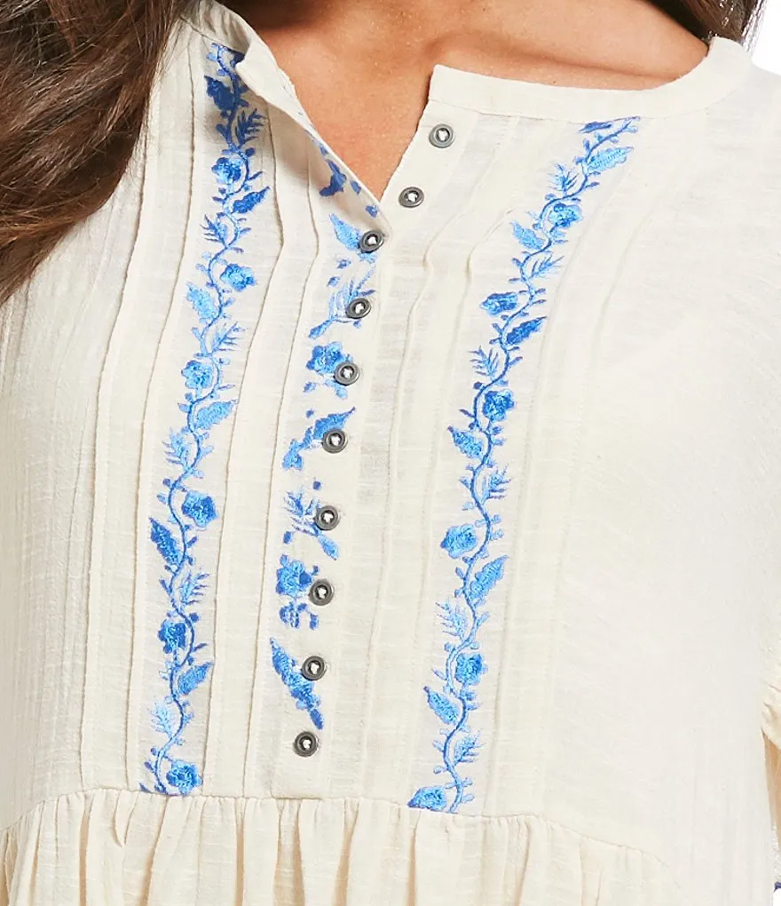 FREE PEOPLE Santiago Embroidered Mini Endless Summer Dress