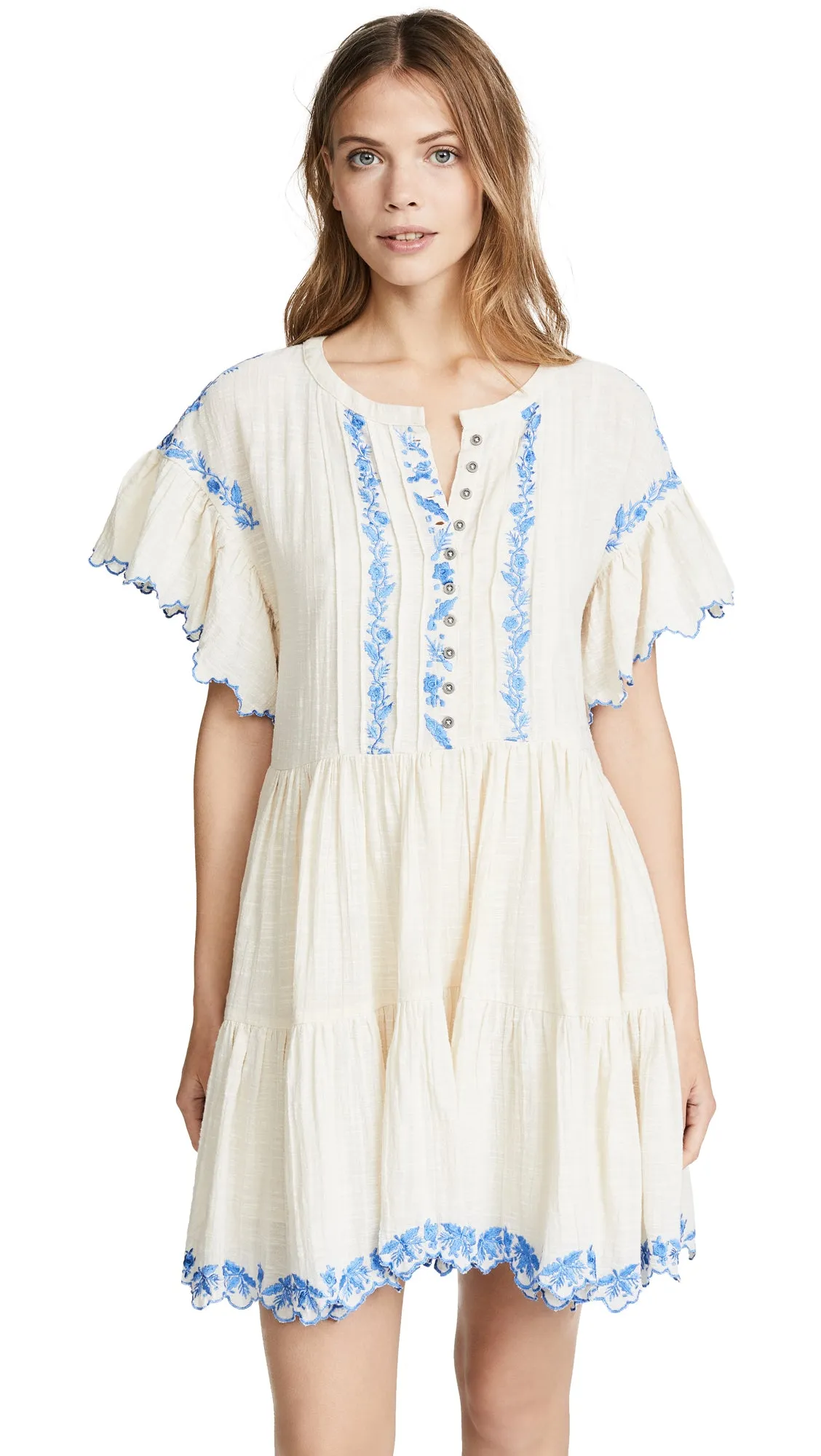 FREE PEOPLE Santiago Embroidered Mini Endless Summer Dress