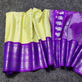 Gadwal pure handloom kuttu  silk saree - GPS43