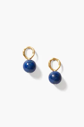 Globe Stud Earrings Lapis