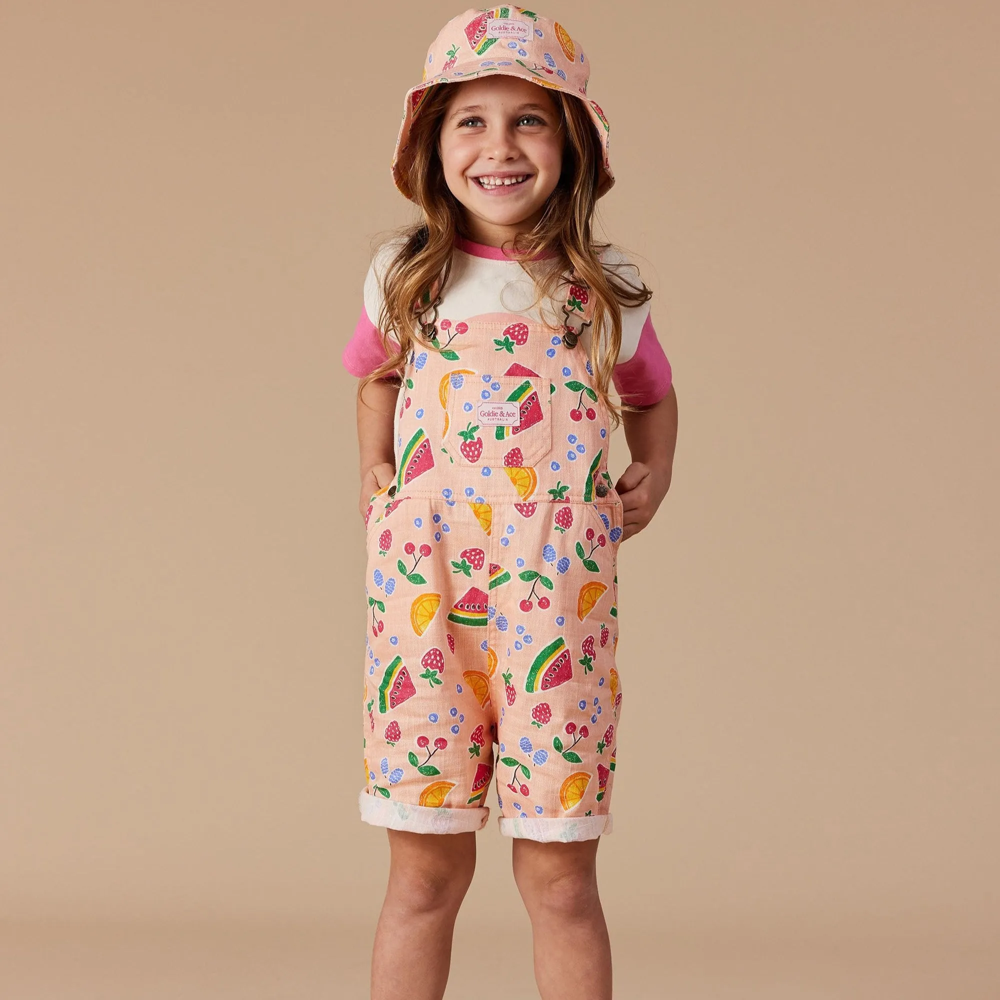 Goldie   Ace Burton Fruit Salad Linen Overalls