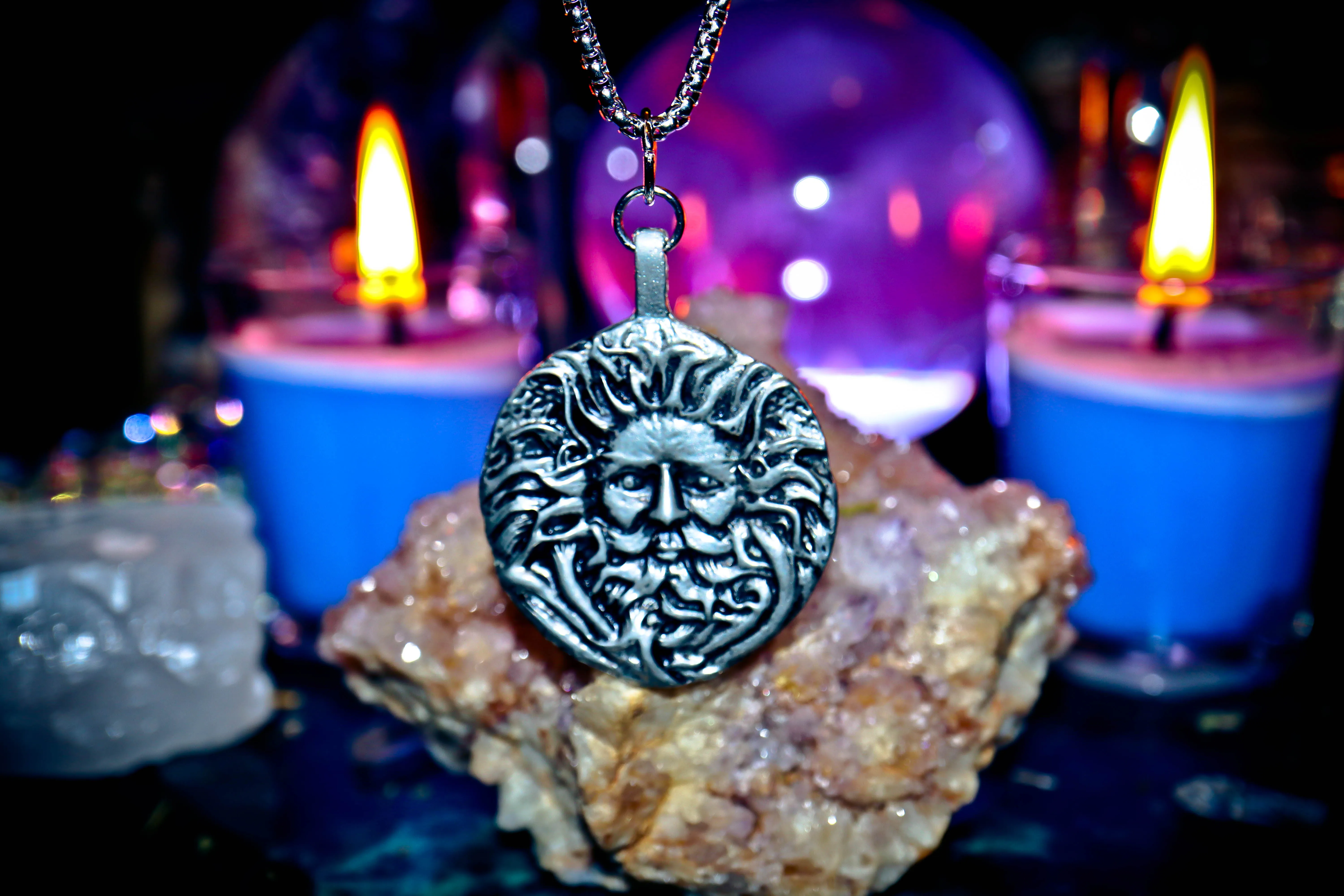 GREEN MAN Celtic Folklore Druid Alchemy Pagan Magick Haunted Gypsy Witch Talisman Amulet of Wishes, Immortality, Longevity, Rejuvenation! Ancient Deity of Prosperity & Transformation! $$$