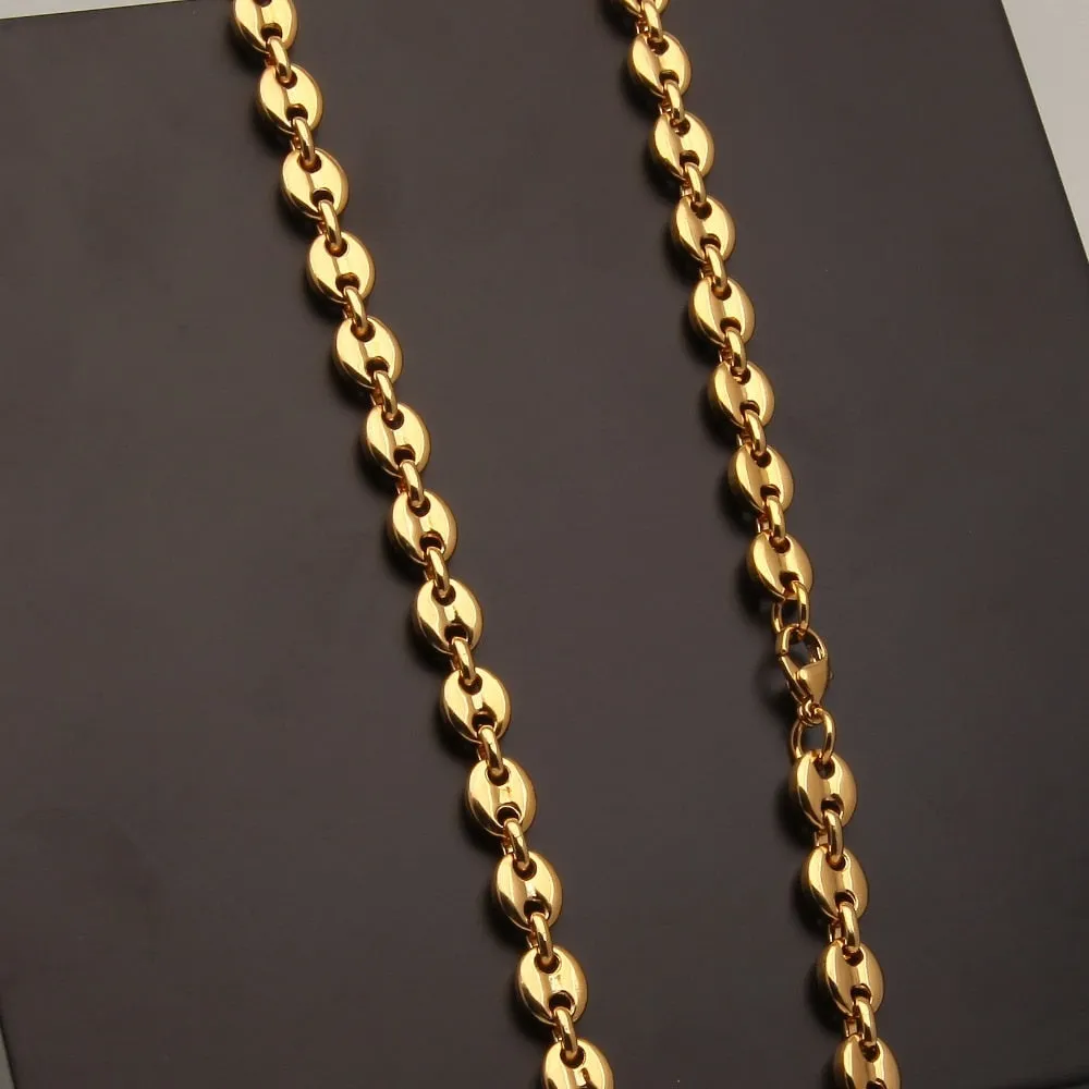 Hip Hop Necklace- Puffed Mariner Link Cable Chain