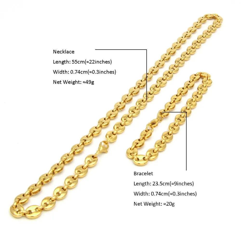 Hip Hop Necklace- Puffed Mariner Link Cable Chain