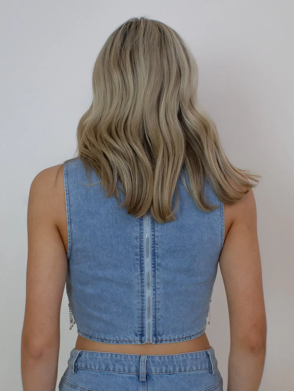 HOLD 'EM DENIM TOP