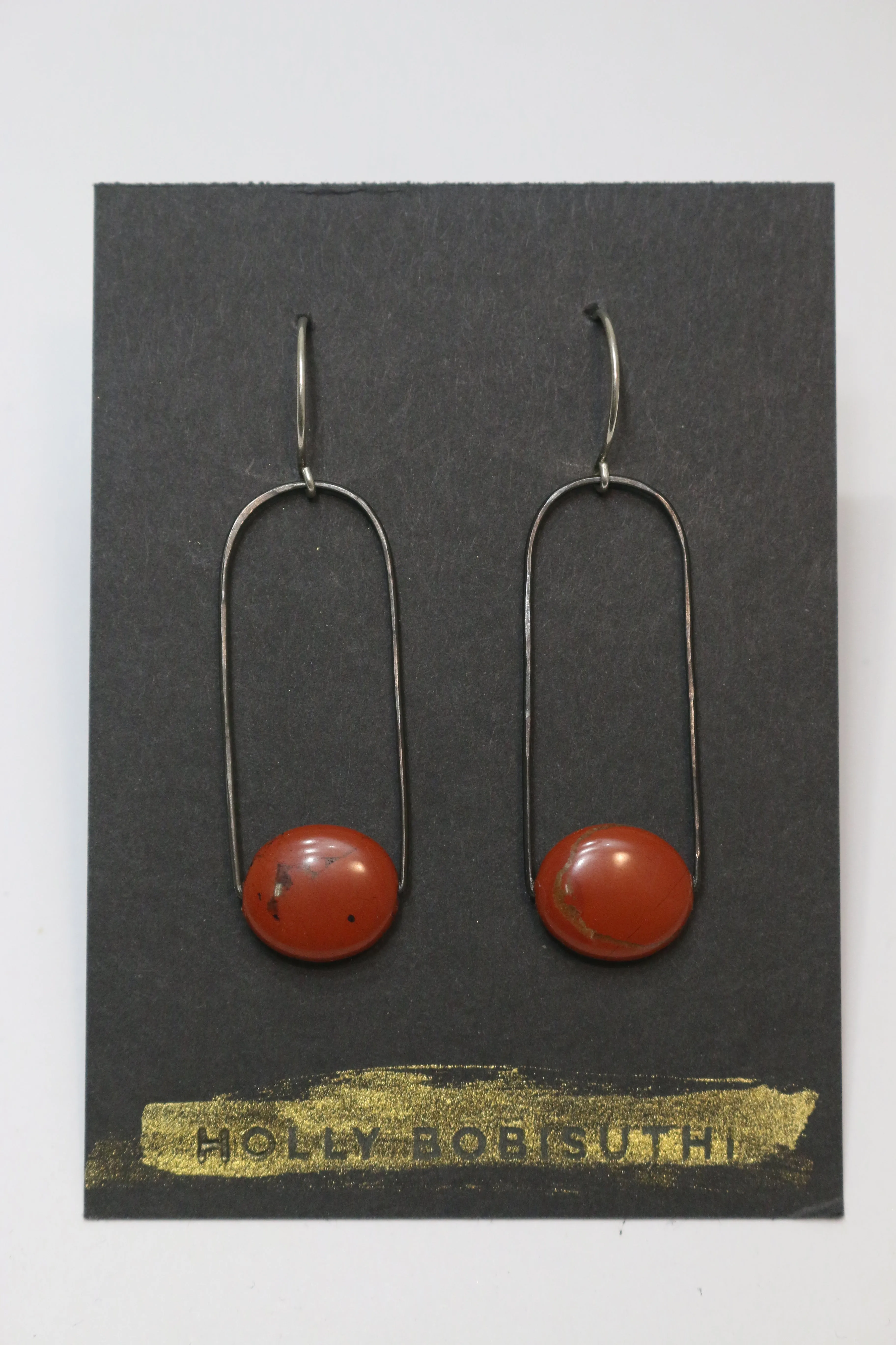 Holly Bobisuthi red jasper loop earrings