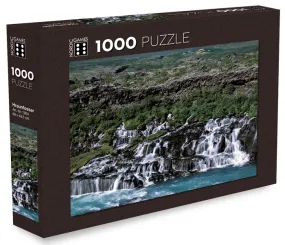 Hraunfossar Waterfalls - Jigsaw Puzzle (1000pcs)