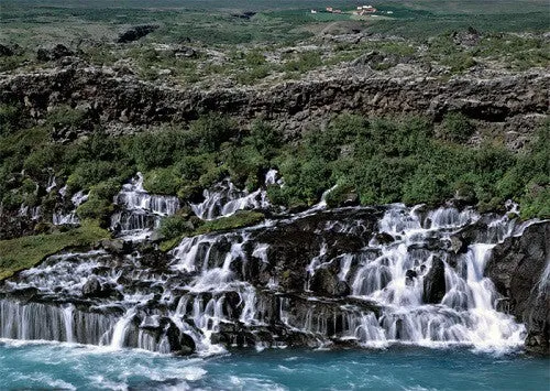 Hraunfossar Waterfalls - Jigsaw Puzzle (1000pcs)