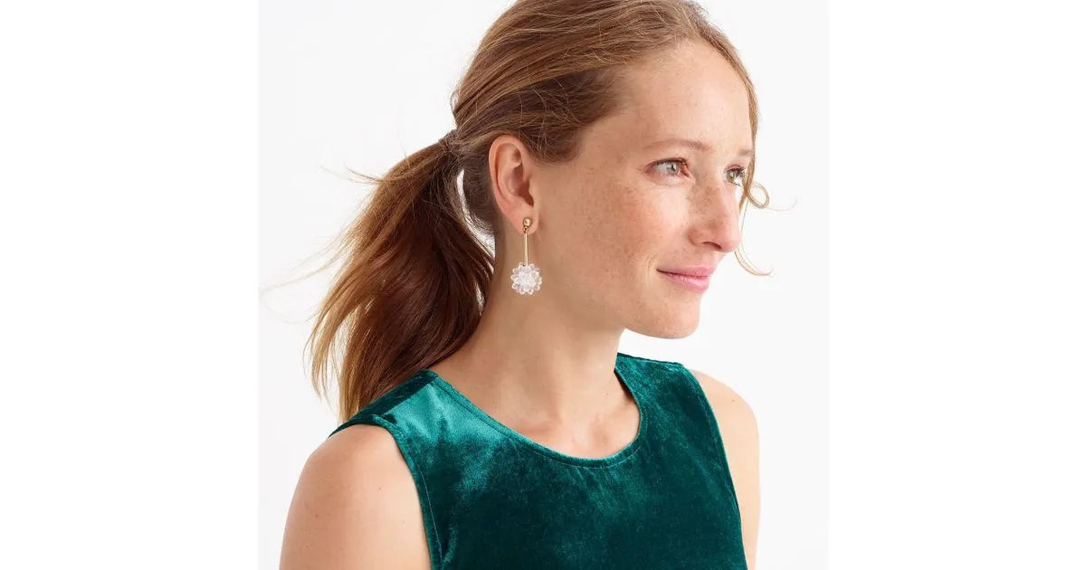 J.Crew Snowdrop statement earrings