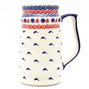 Large Beer Stein 28 oz in Blue Helm