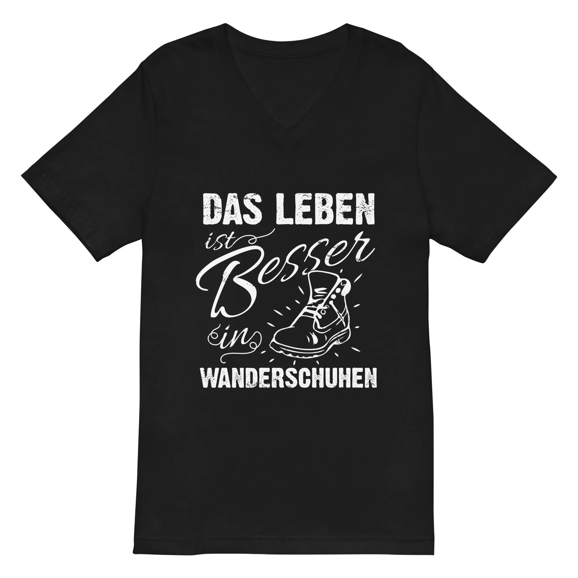 Leben besser in Wanderschuhen - Herren V-Neck Shirt