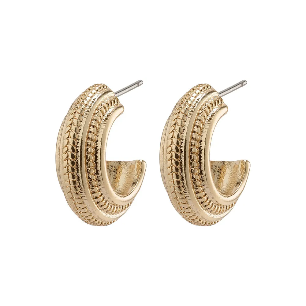 Macie Gold Plated Hoops