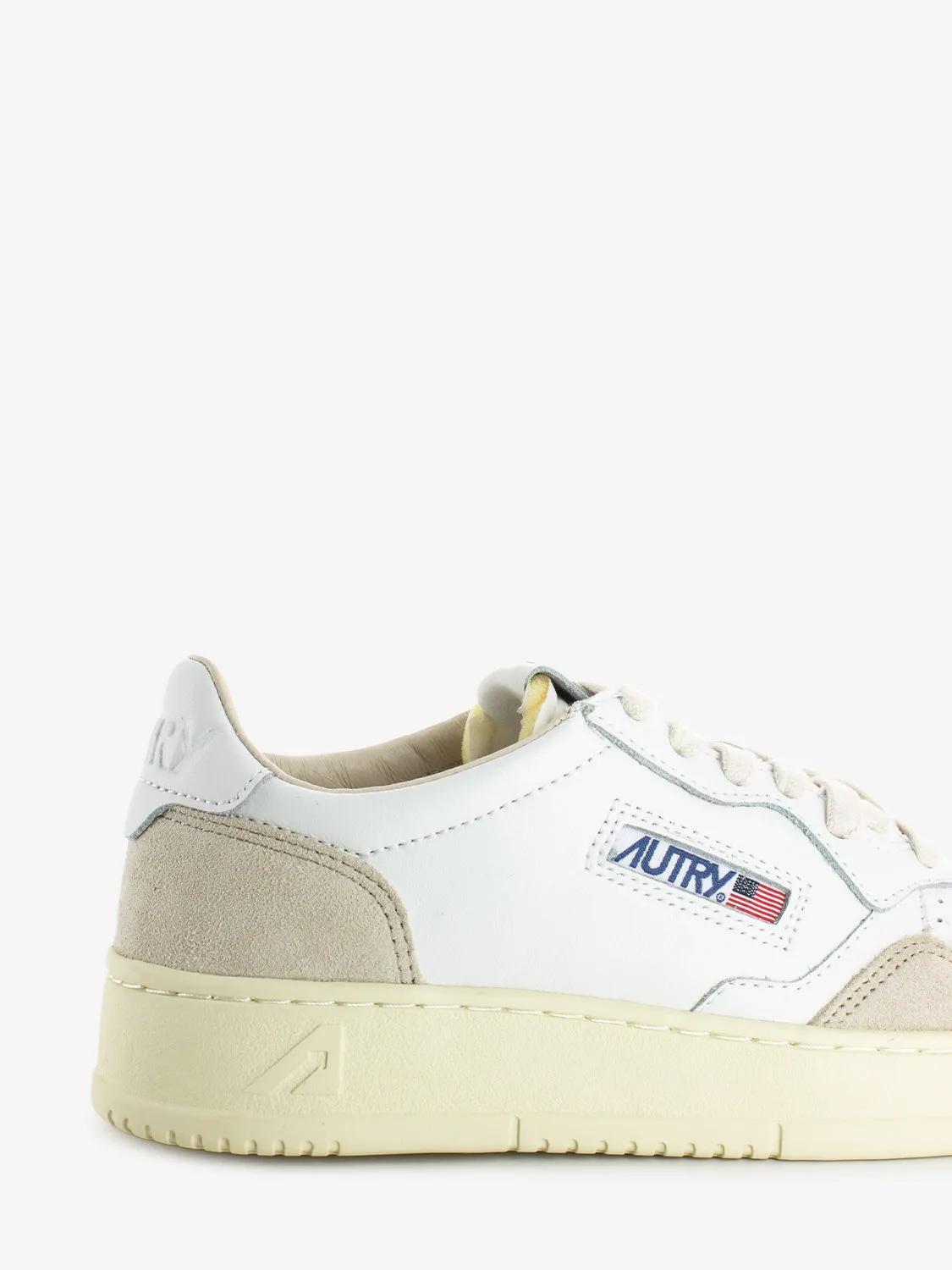 Medalist Low W in pelle e suede bianche