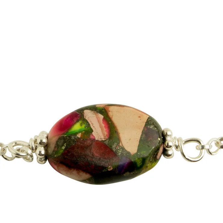 Multi-Colored Agate Stone Bracelet