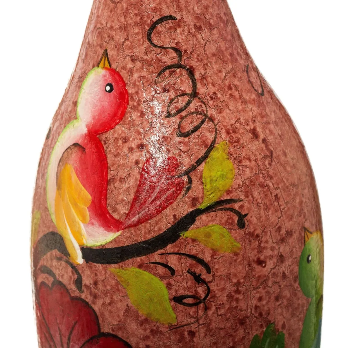 Novica Blossoms On Blush Hand Painted Gourd Birdhouse