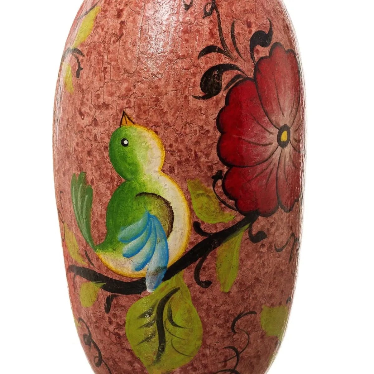 Novica Blossoms On Blush Hand Painted Gourd Birdhouse