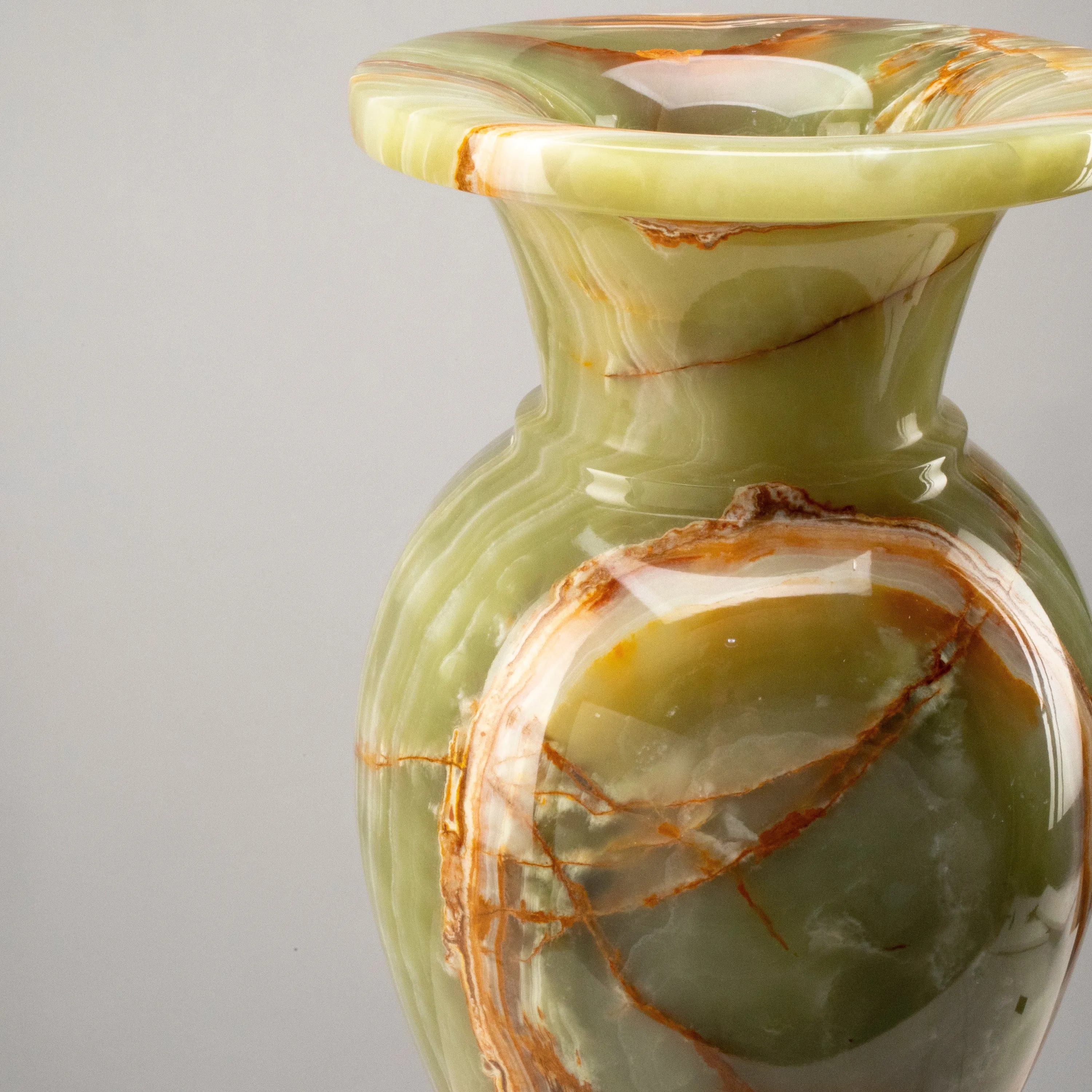 Pakistan Green Onyx Vase - 24 78lbs