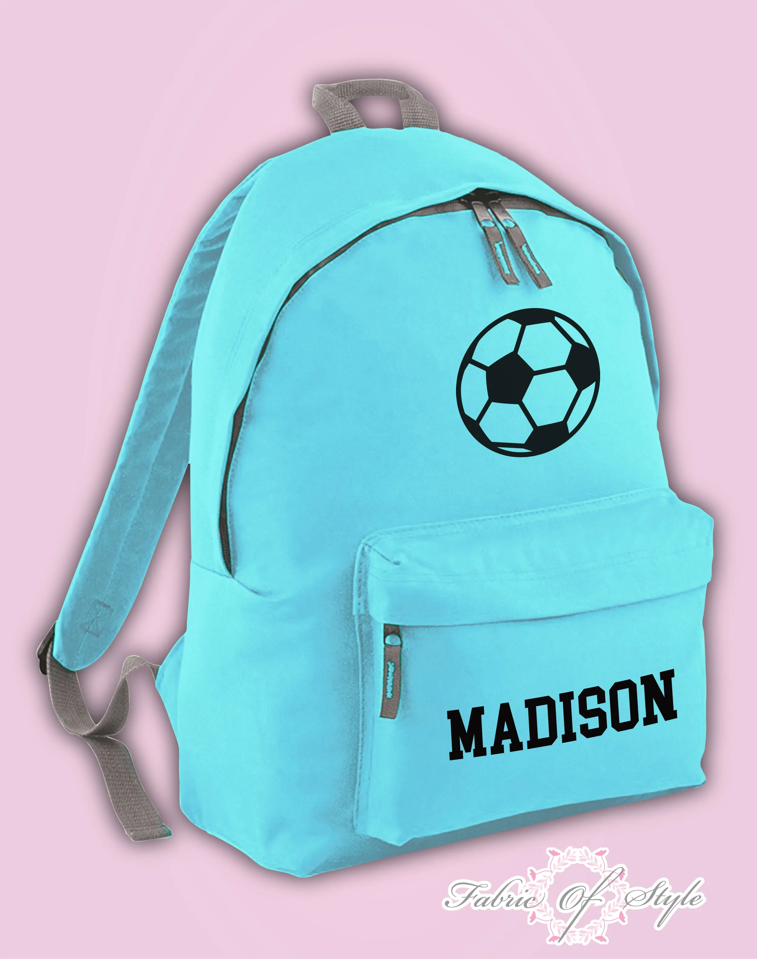 Personalised Kids Backpack Ball Name Girls Boys Back To School Bag