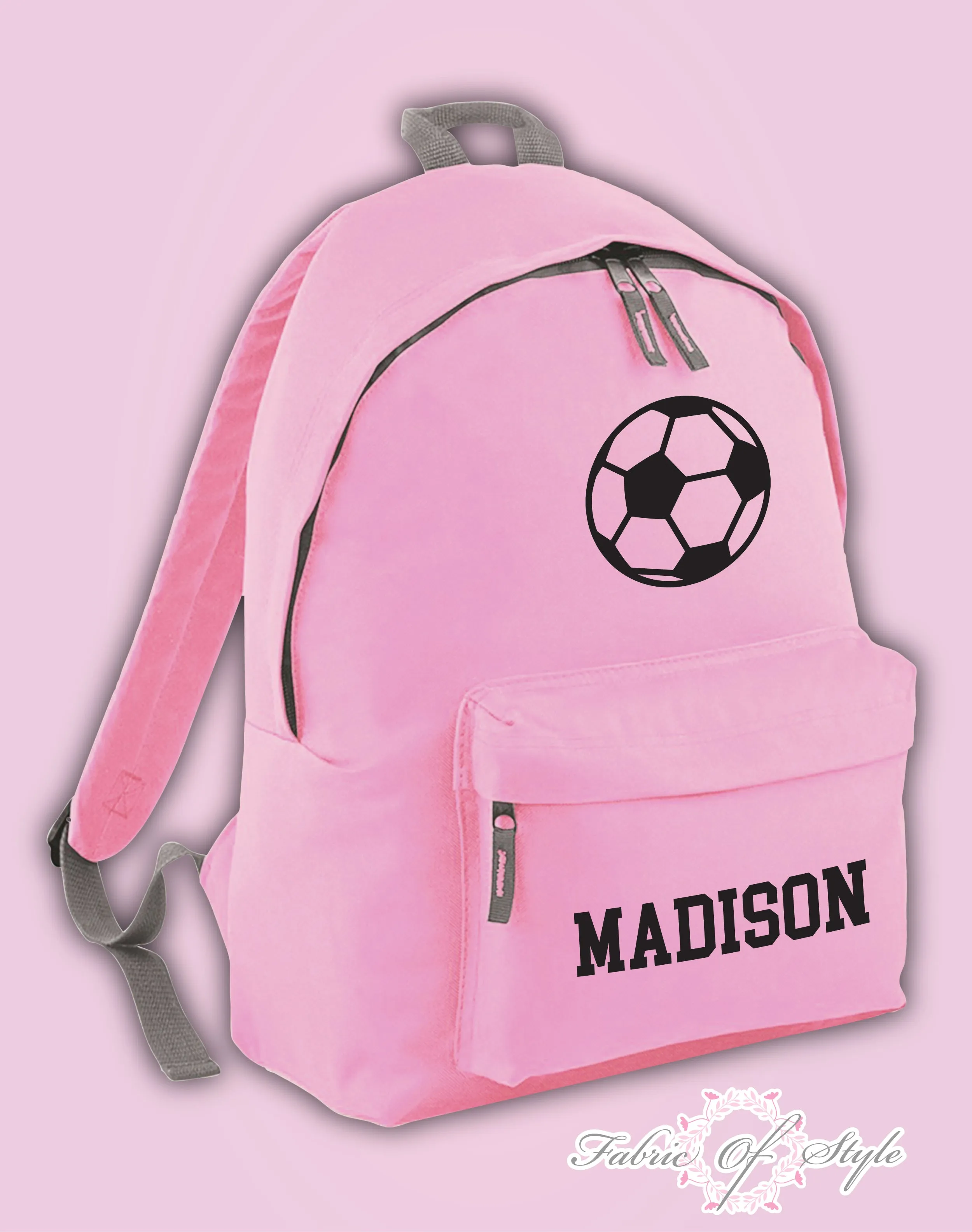 Personalised Kids Backpack Ball Name Girls Boys Back To School Bag