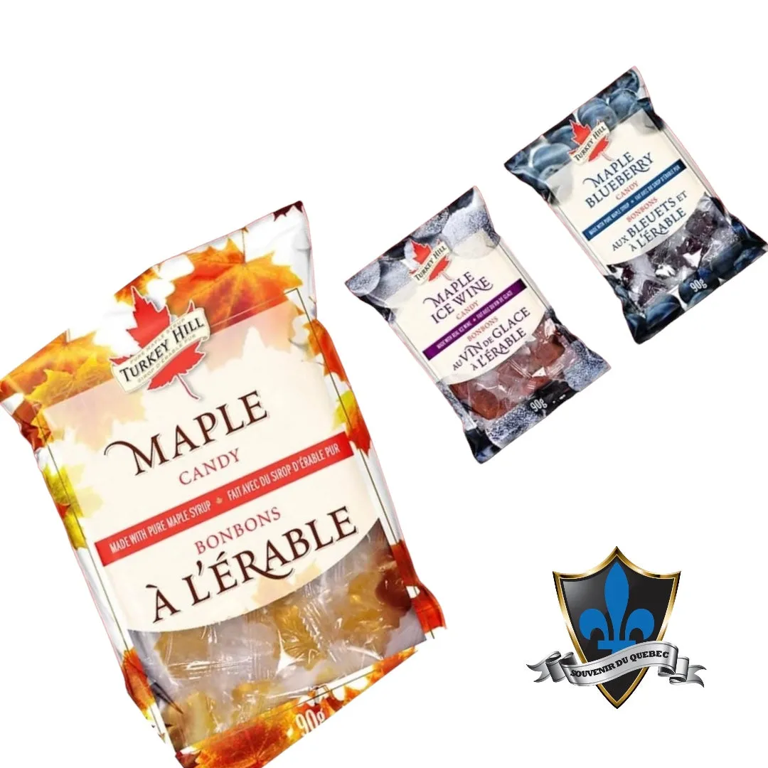 Pure Canadian Maple blueberry ,Icewine,Maple Candy 90g.