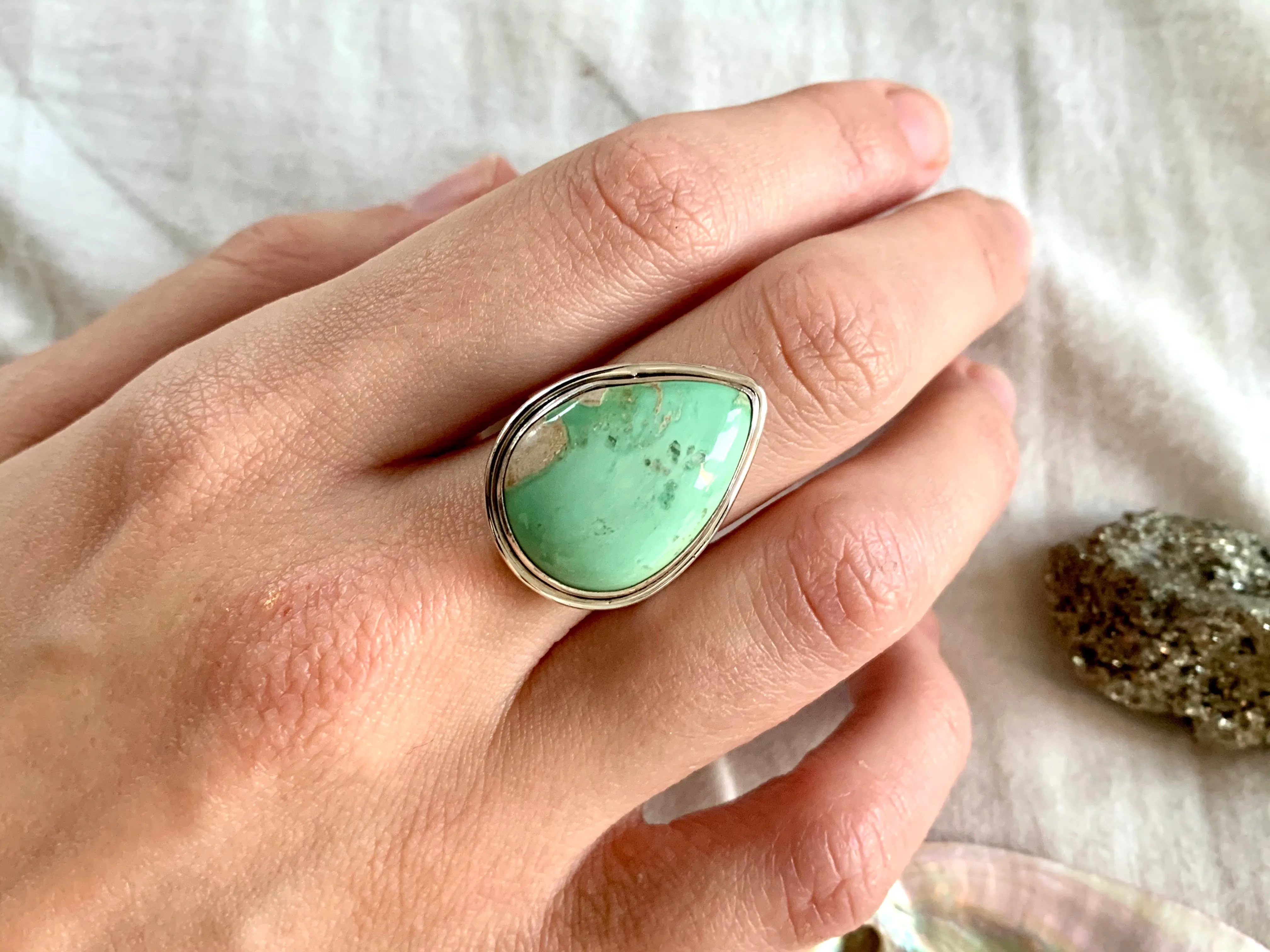 Variscite Brea Ring - Teardrop - US 7.5