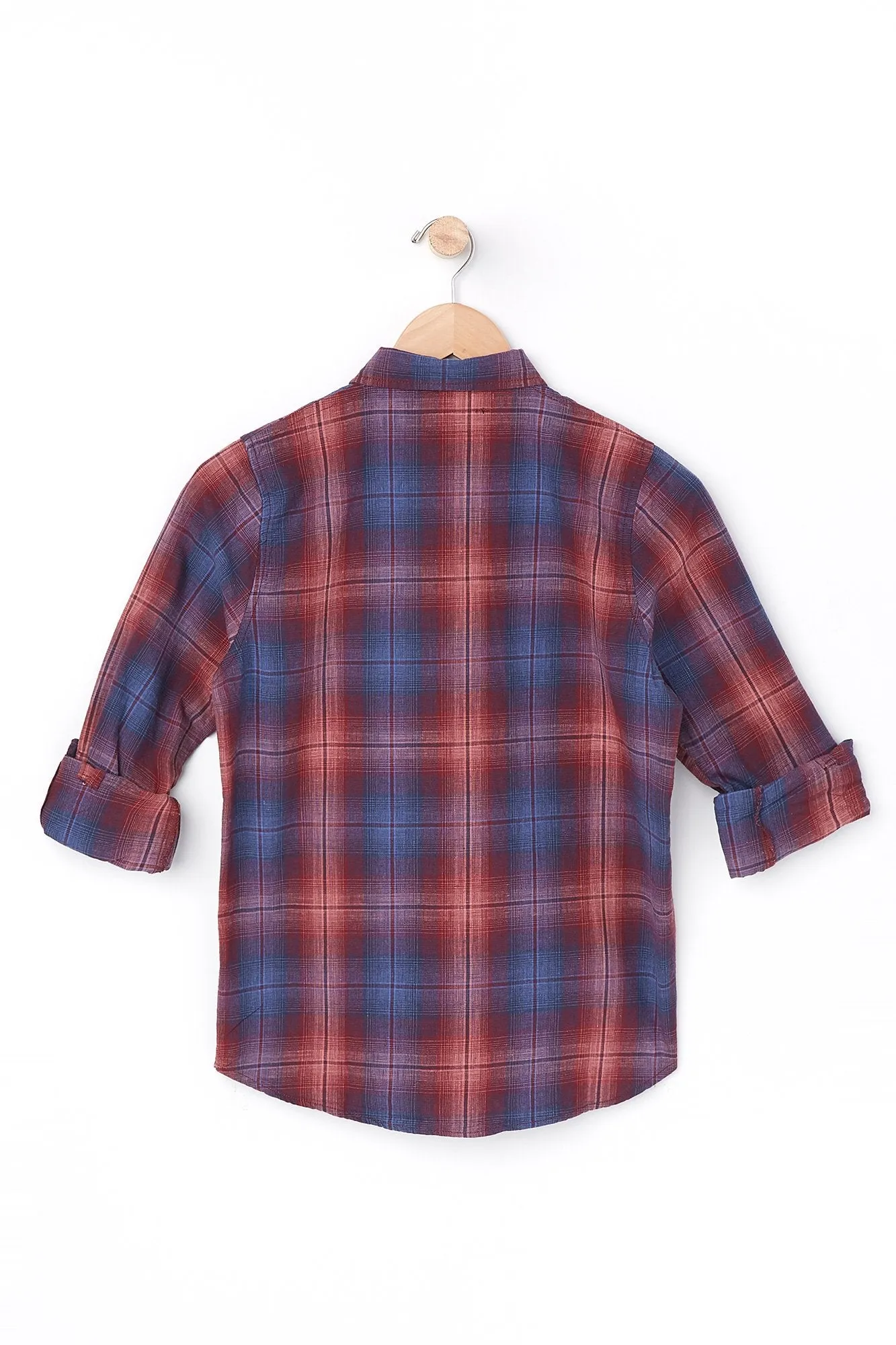 West 49 Youth Plaid Purple Shirt