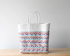 White & Colors Tote Bag by MexiMexi